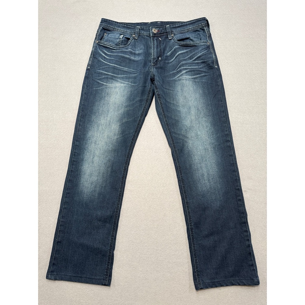 Buffalo David Bitton Jeans Men's 33x32‎ Blue Dark Wash Evan-X Slim Stretch Denim
